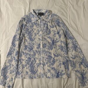 Blue Floral Women's Blouse